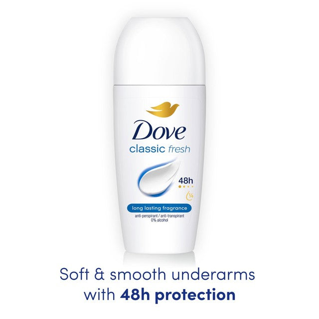 Dove Classic Fresh anti-perspirant deodorant roll-on 50ml - British product