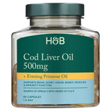 Holland Barrett Cod Liver Oil capsules 500mg 60 pack, UK version