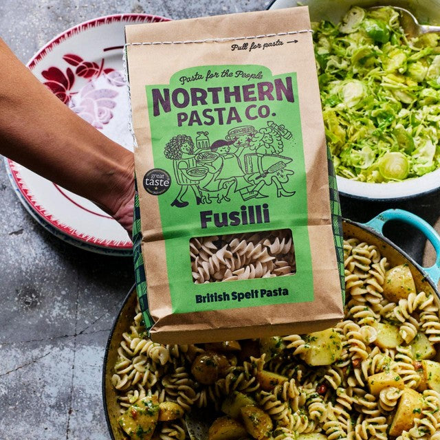 Northern Pasta Fusilli pasta 450g, imported from the UK