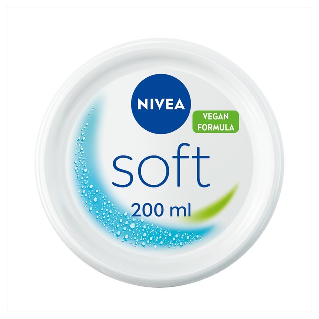 Nivea Soft Moisturiser Cream 200ml, imported from the UK
