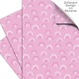 Deva Designs Pink Rainbow Double Sided Gift Wrap Sheets 3 Sheets, 50cm x 70cm, imported from the UK