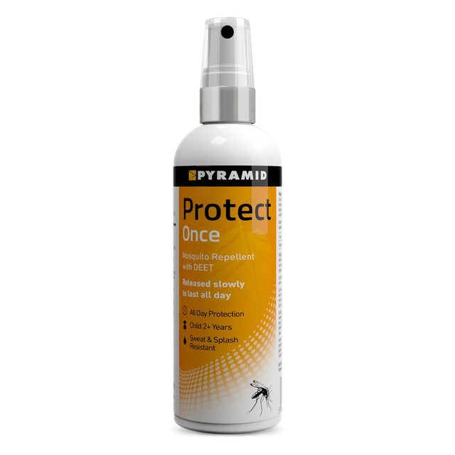 Pyramid Protect mosquito repellent with DEET 100ml, imported from the UK