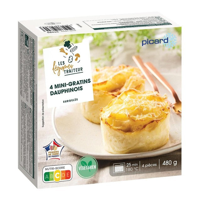 Picard mini potato gratins 4 x 120g, imported from the UK