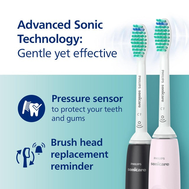 Philips Sonicare Toothbrush Duo Pack Rose Black, imported from the UK