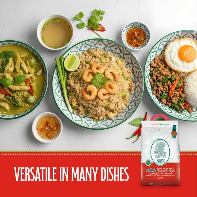 Green Dragon Thai Hom Mali Jasmine Rice 5kg, UK version