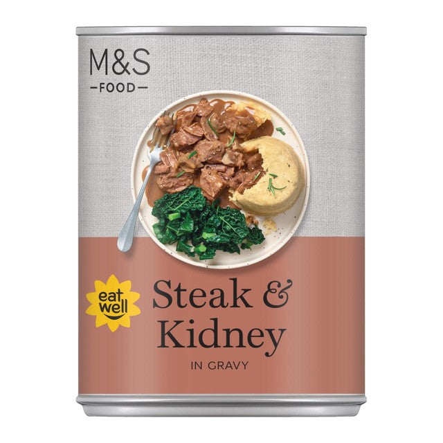 M&S Steak & Kidney canned meat soup 400g, imported from the UK