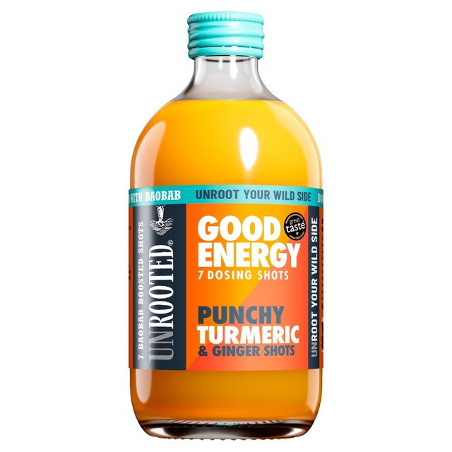 Unrooted Punchy Turmeric, Ginger and Baobab Shots 420ml (British brand)