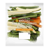 M&S baby corn and mixed vegetable selection 200g, imported from the UK