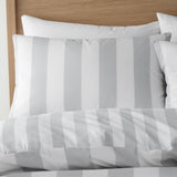 Catherine Lansfield Cove Stripe Silver Single Duvet Cover Set - British product