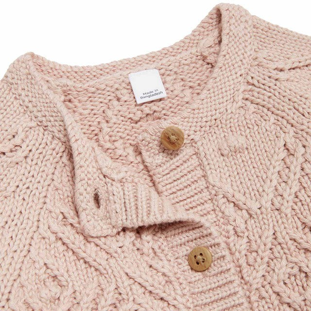 M&S pink patterned cardigan 18-24 months, imported from the UK