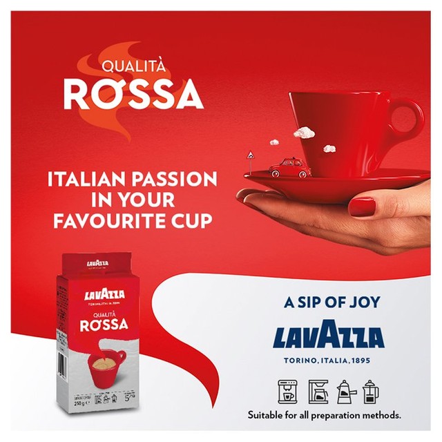 Lavazza Qualita Rossa ground coffee 250g, UK version