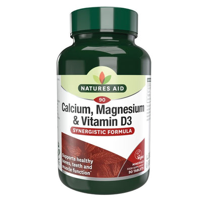 Natures Aid Calcium, Magnesium & Vitamin D3 Tablets 90