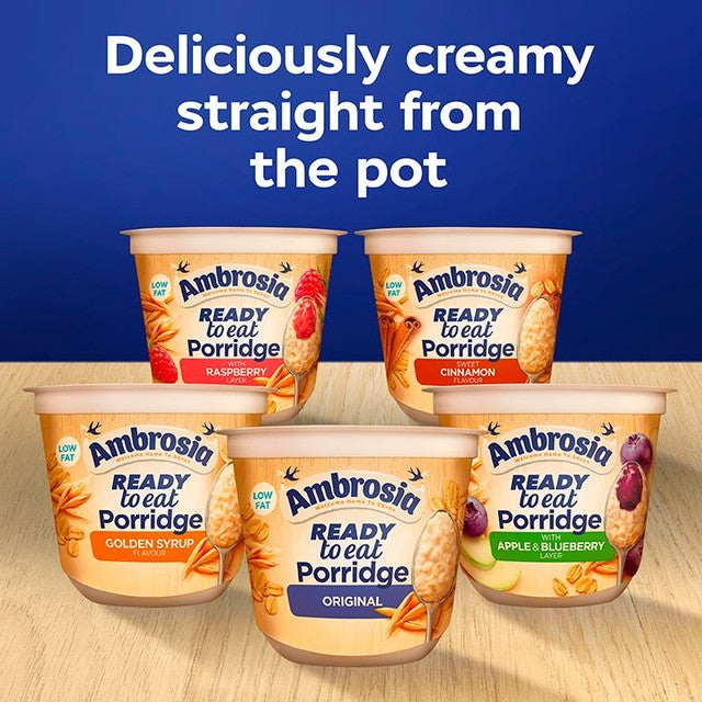 Ambrosia porridge pot apple and blueberry layer 210g - British product