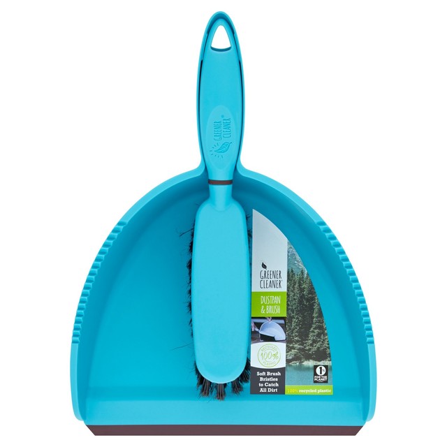 Greener Cleaner dustpan and brush turquoise, UK version
