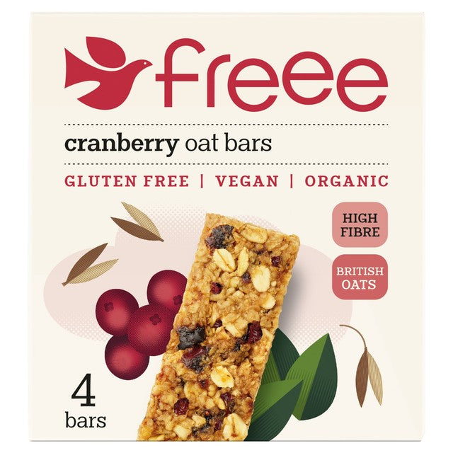 Freee Organic Cranberry Oat Bars 4 pack - British product
