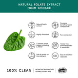Together Health folate natural folic acid 400 mcg supplement 30 capsules (British brand)