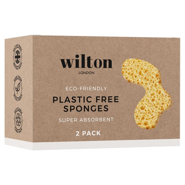 Wilton London eco plastic-free sponge twin pack (British brand)