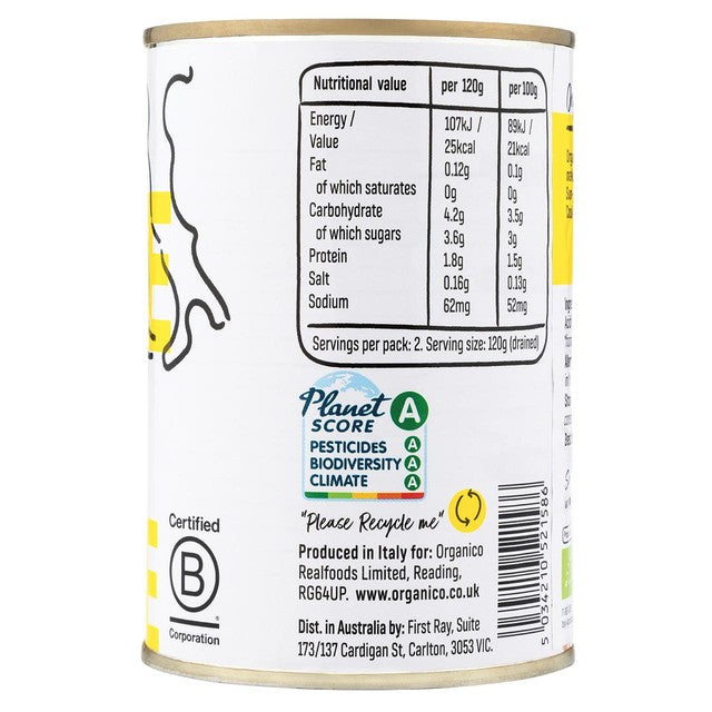 Realfoods chopped tomatoes 400g, imported from the UK