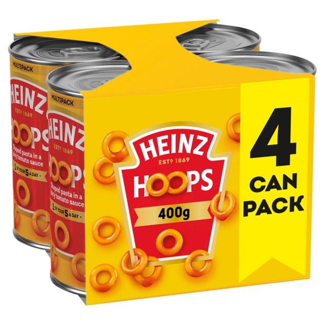 Heinz Spaghetti Hoops tomato sauce pasta 400g, UK version