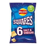Walkers Squares Salt & Vinegar potato snacks multipack 6x22g (British brand)