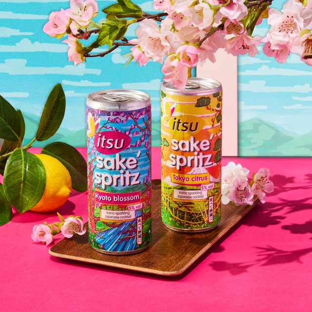 Itsu Tokyo Citrus Sake Spritz canned cocktail 250ml, UK version