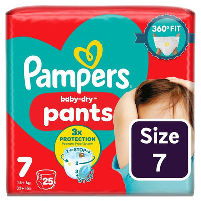 Pampers Baby-Dry Nappy Pants Size 7 (15kg+)