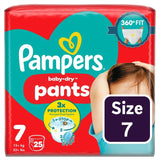 Pampers Baby-Dry nappy pants size 7 (15kg+), imported from the UK