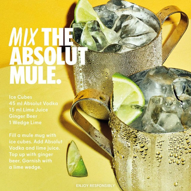 Absolut Blue Original Swedish Vodka 1L - British product