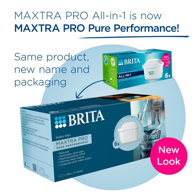 Brita Maxtra Pro Pure Performance All-in-1 water filter cartridge 6-pack - British product