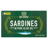 Sea Castle skinless and boneless sardines in olive oil 125g (British brand)