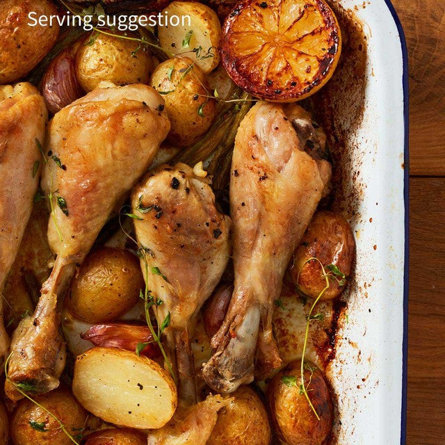 Ocado organic free range chicken drumsticks 475g, imported from the UK