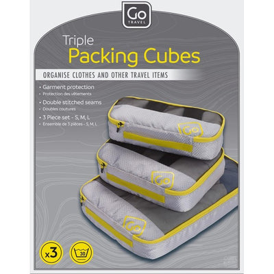 Go Travel Triple Packing Cubes Travel Container Set