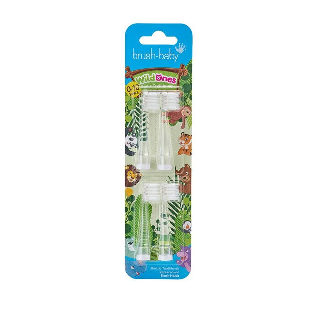 Brush-Baby WildOnes replacement brush heads 4 pack - British product