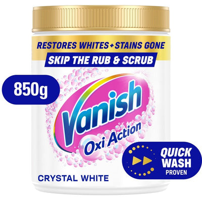 Vanish Oxi Action Fabric Stain Remover Powder Whites 850g