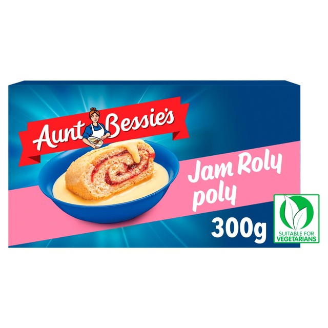 Aunt Bessie's Jam Roly Poly suet pudding 300g - British product