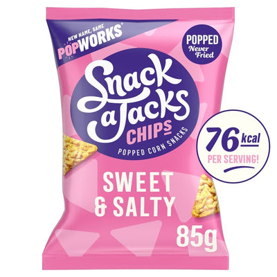 Popworks Snack a Jacks Sweet & Salty Popped Corn Snacks 85g