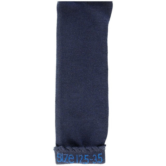 M&S girls cotton knee high socks navy shoe size 4-7, imported from the UK