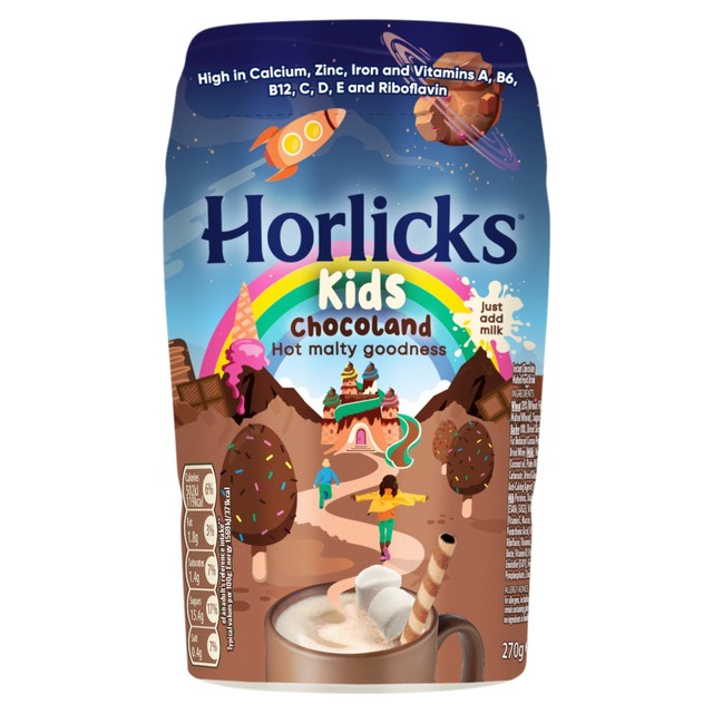 Horlicks Kids Chocoland chocolate malt drink powder 270g, UK version