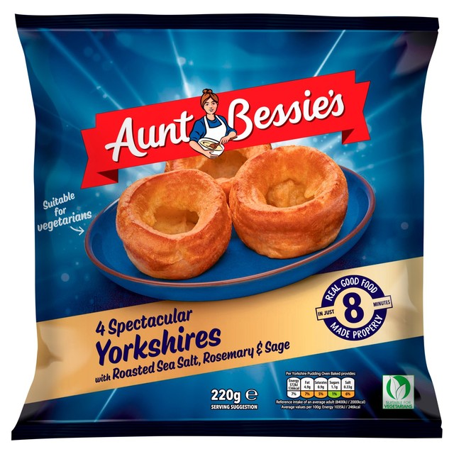 Aunt Bessie's herb-seasoned Yorkshire puddings 220g - British product