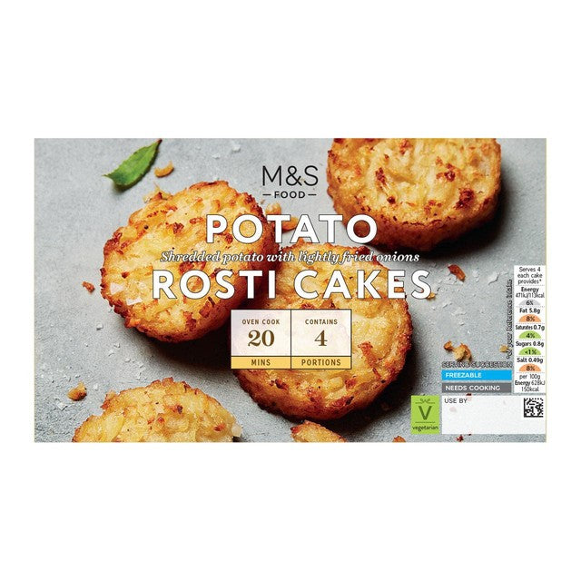 M&S potato rosti cakes 300g, imported from the UK