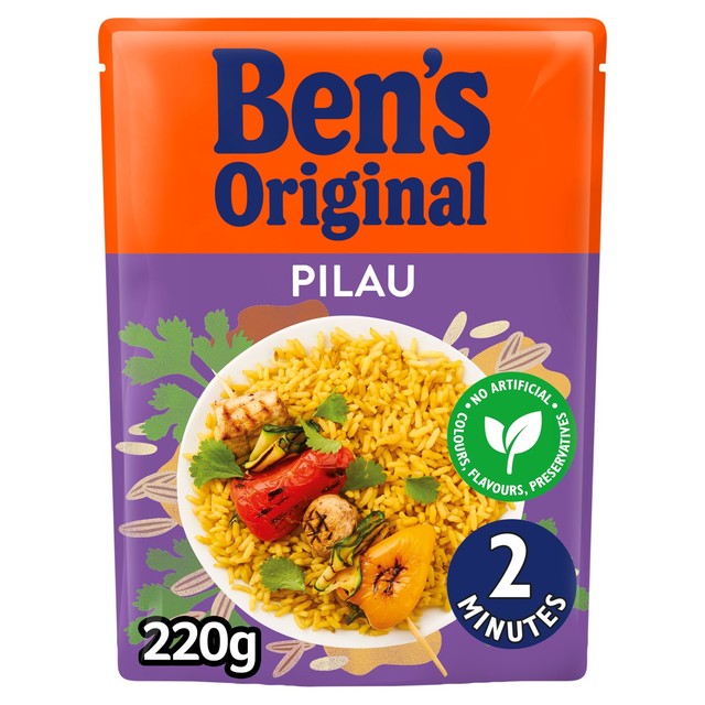 Ben's Original Pilau Microwave Rice 220g - British product