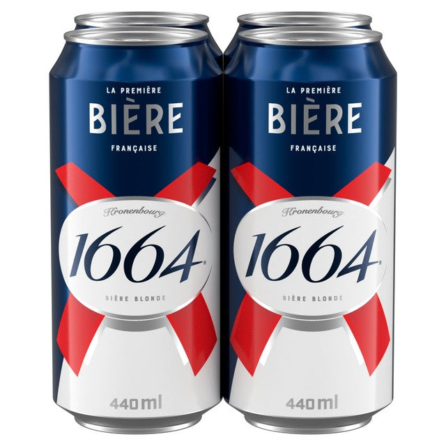 Kronenbourg 1664 Lager 4x440ml Cans, UK version