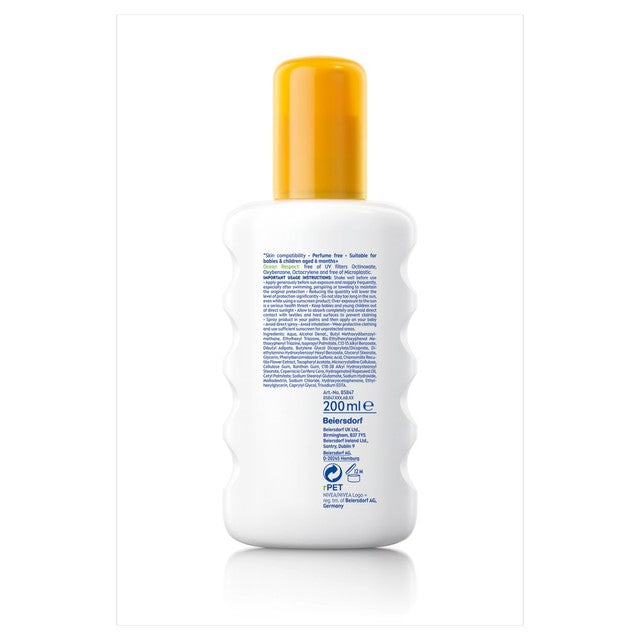 Nivea Kids SPF 50+ sun spray 200ml, imported from the UK