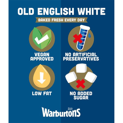 Pain blanc tranché épais Old English Premium Warburtons 400g