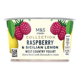 M&S raspberry sicilian lemon yogurt 150g, imported from the UK