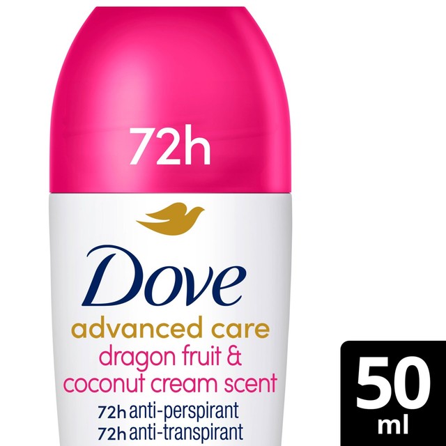 Dove Advanced Care Dragonfruit and Coconut Cream Roll-On Deodorant 50ml - British product