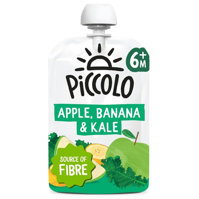 Piccolo Organic Apple, Banana & Kale Baby Food Pouch 100g