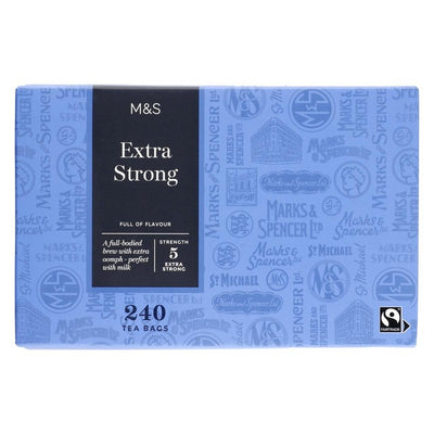 M&S Fairtrade Extra Strong Tea Bags British Black Tea 240 Count