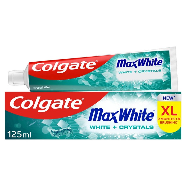 Colgate Max White Crystals crystal-mint whitening toothpaste 125ml - British product