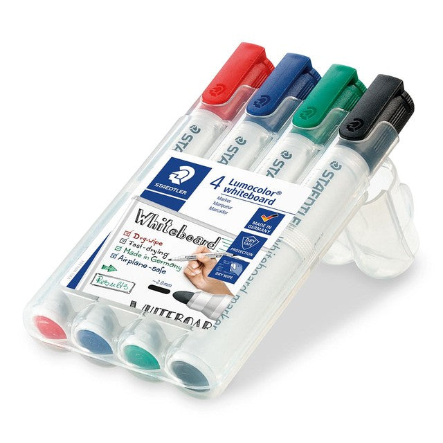 Staedtler Lumocolor Whiteboard Markers 4 Pack (British brand)